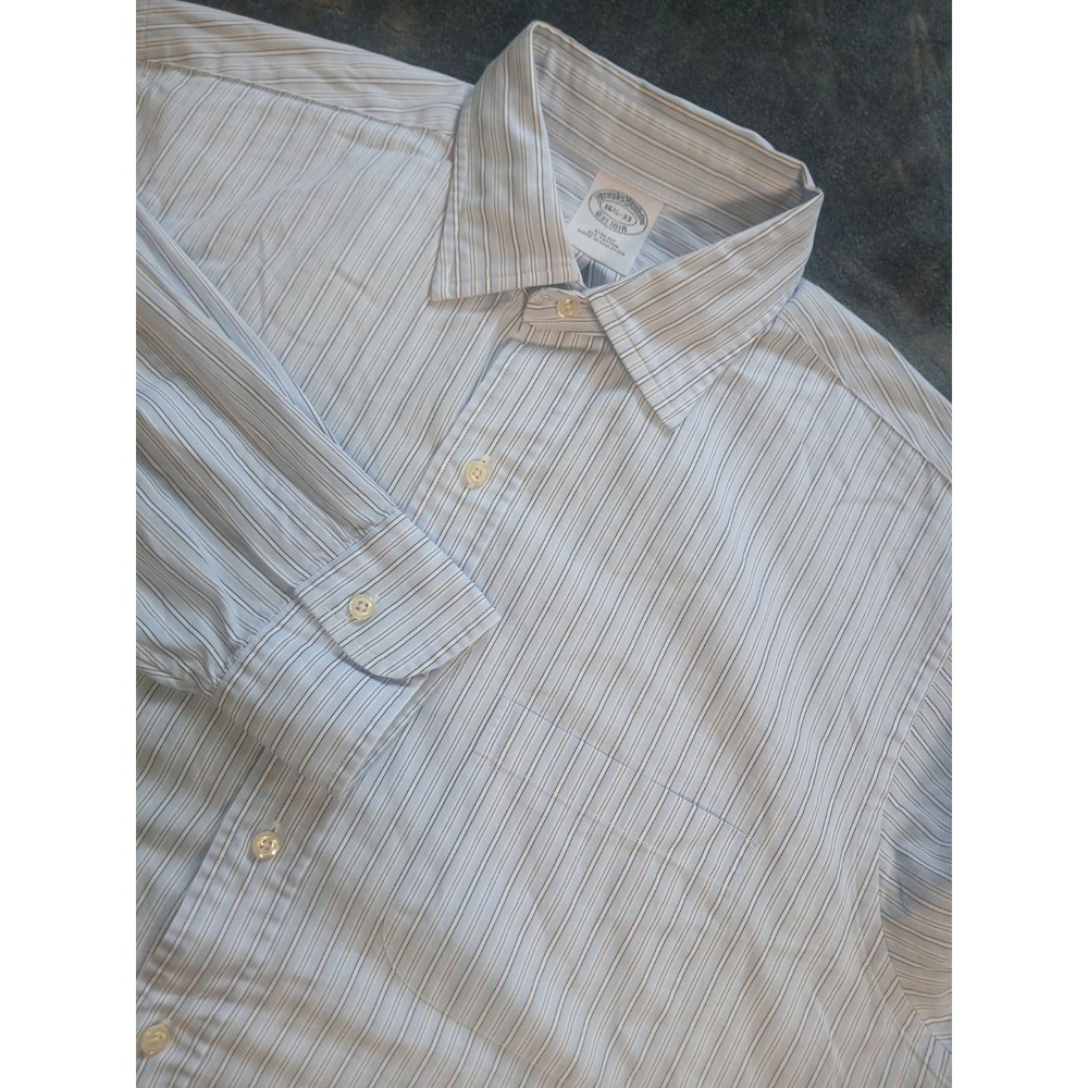 Brooks Brothers‎ Slim Fit Mens 16 1/2 33  striped Button Down Long Sleeve
